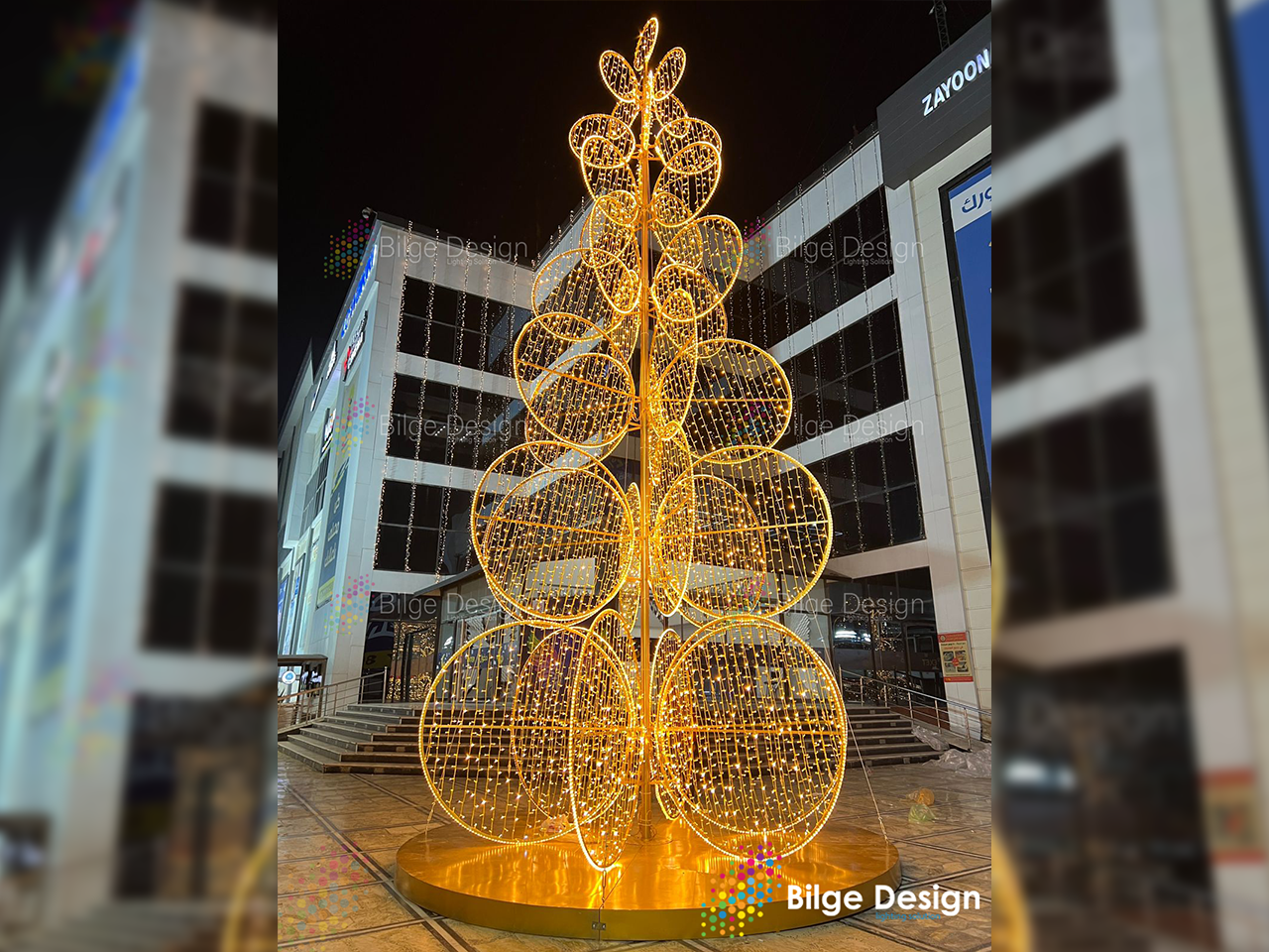 Zayouna Mall - Işıklı Ağaç Dekoru - Bağdat/Irak